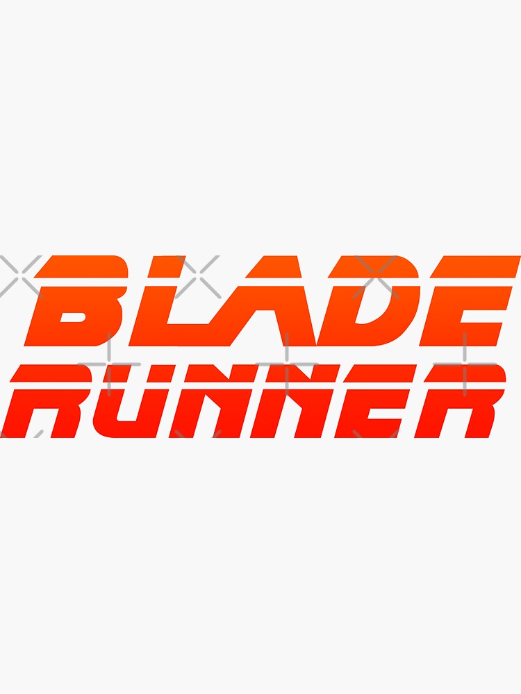 "Blade Runner Logo Gradient" Sticker for Sale by haz5077 Redbubble