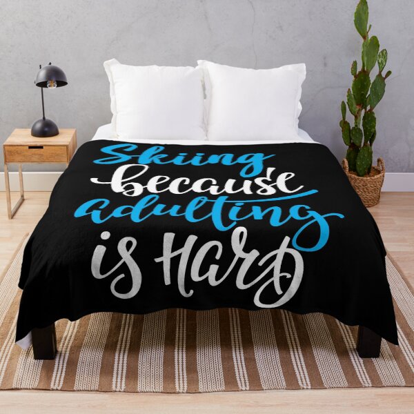Item preview, Skiing Because Adulting Is Hard designed and sold by ProjectX23.