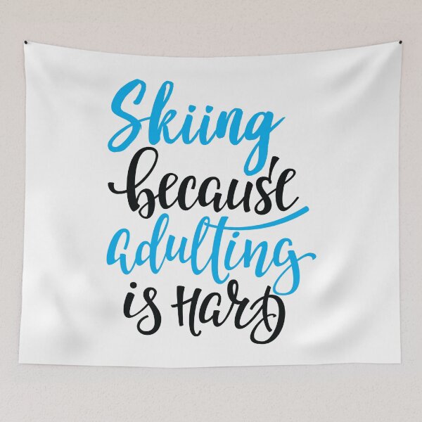 Item preview, Skiing Because Adulting Is Hard designed and sold by ProjectX23.
