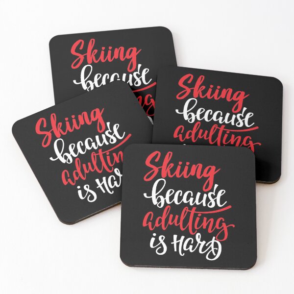 Item preview, Skiing Because Adulting Is Hard designed and sold by ProjectX23.