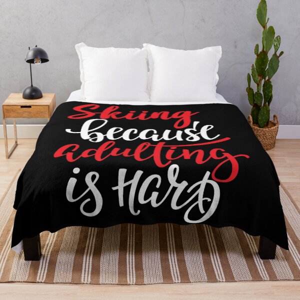 Item preview, Skiing Because Adulting Is Hard designed and sold by ProjectX23.