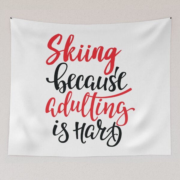 Item preview, Skiing Because Adulting Is Hard designed and sold by ProjectX23.