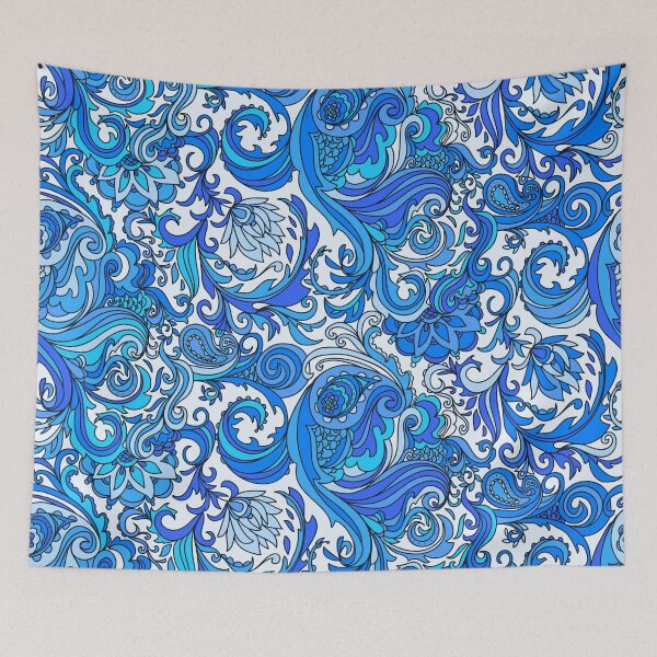 Item preview, Lovely Beautiful Blue Colored Pattern designed and sold by SwePattern.