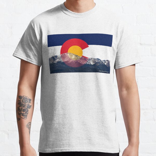Pikes Peak Colorado Flag Classic T-Shirt