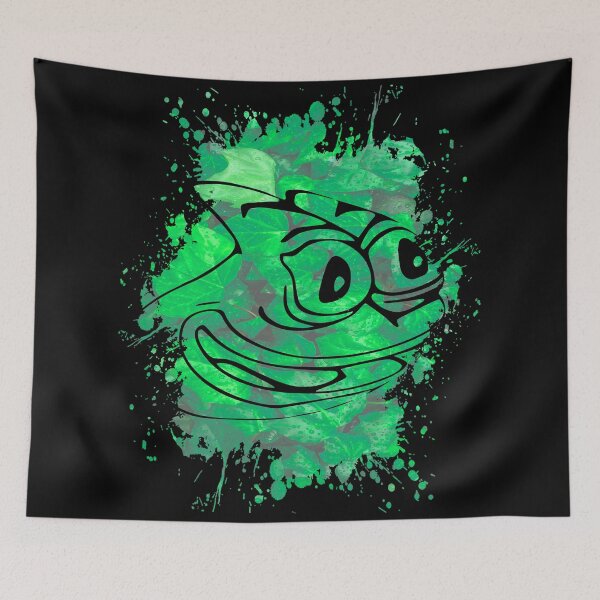Item preview, Green Leaves Abstract Frog designed and sold by NissaArt.
