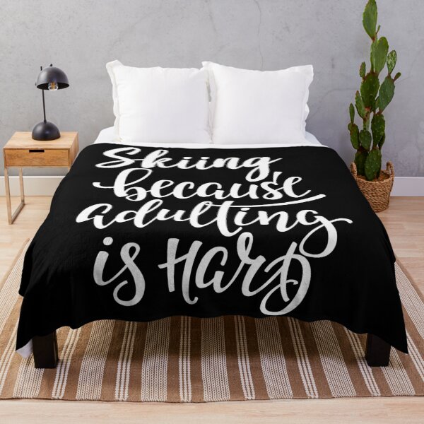 Item preview, Skiing Because Adulting Is Hard designed and sold by ProjectX23.