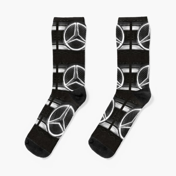 Benz mercedes black Socks