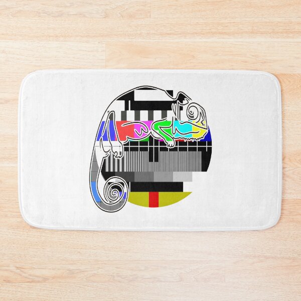 Item preview, Camouflaged chameleon on television setting chart designed and sold by Xdelacra.