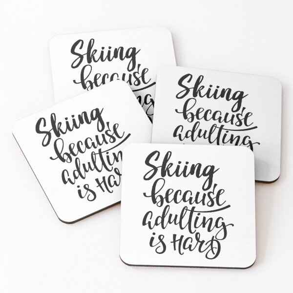 Item preview, Skiing Because Adulting Is Hard designed and sold by ProjectX23.