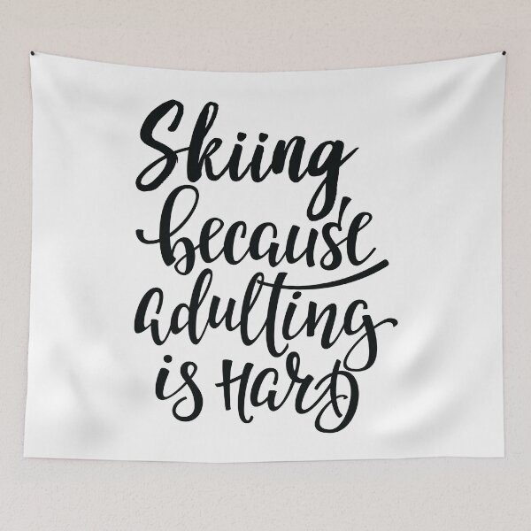 Item preview, Skiing Because Adulting Is Hard designed and sold by ProjectX23.