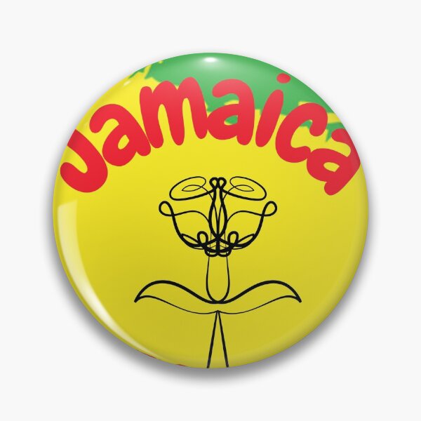 Item preview, Jamaican flag with flower designed and sold by AJSkinnerPrints.