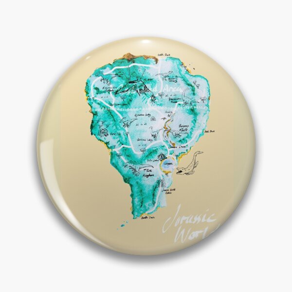 Item preview, Isla Nublar Map designed and sold by JurassicArt.