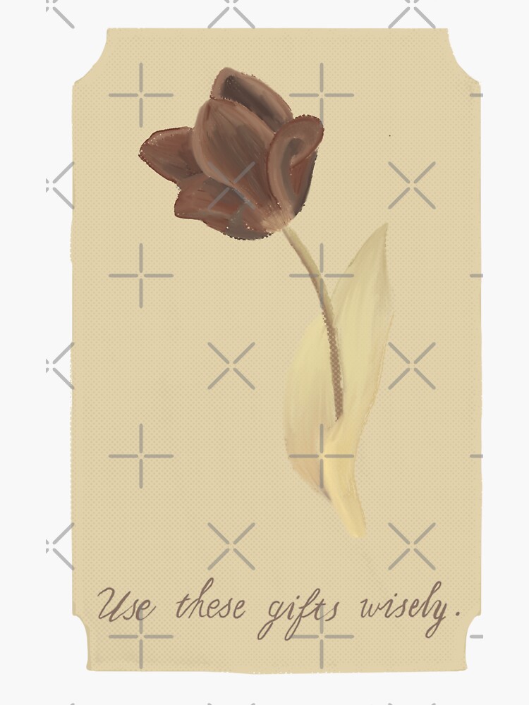 "Enola Holmes Flower Card" Sticker for Sale by bluesharpie Redbubble