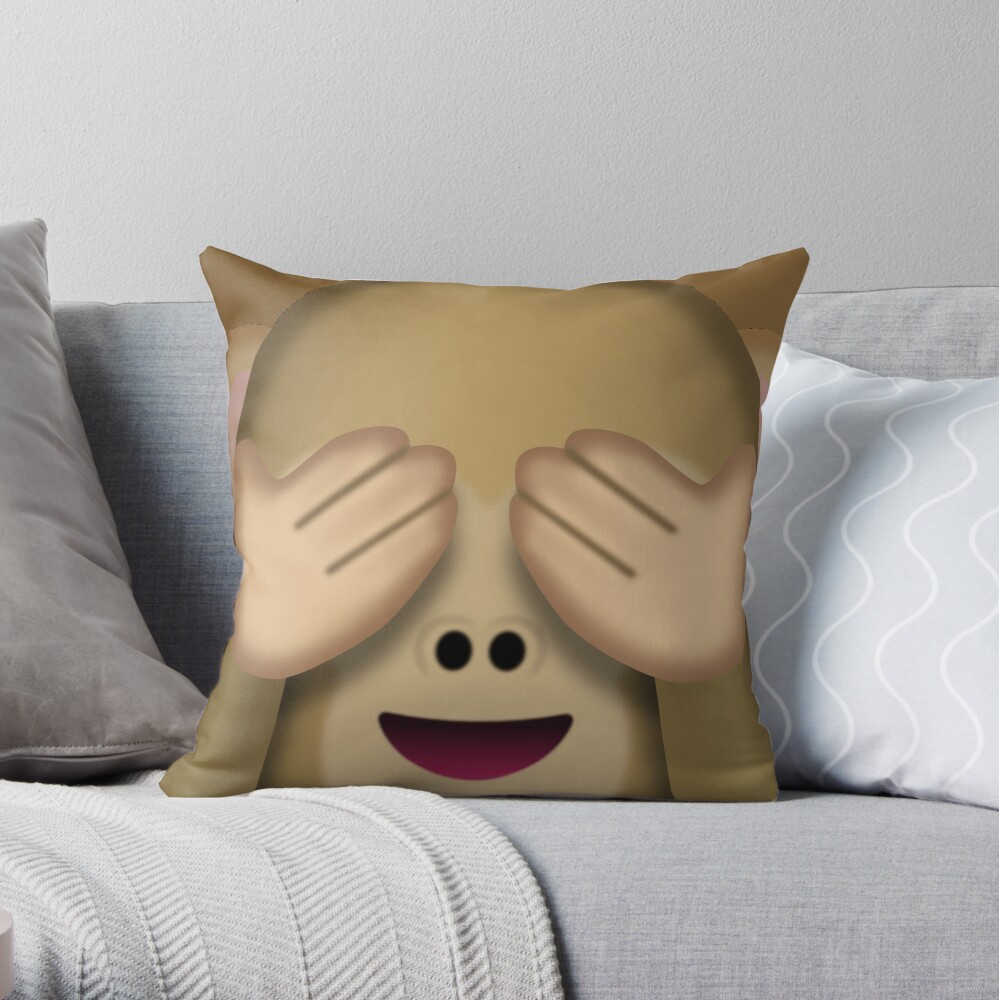 Monkey emoji outlet cushion