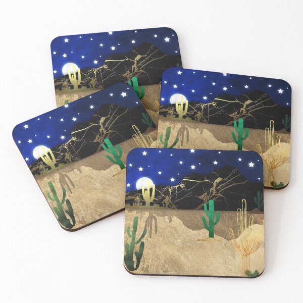 Item preview, Abstract Desert Landscape - Night Desert  designed and sold by DoggoTankDesign.