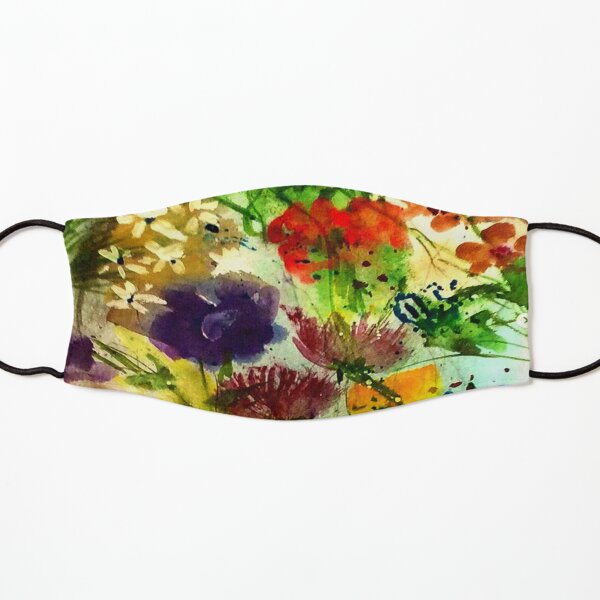 Florals by Sylvia - Four - Happy Friday flowers Enjoy sunny fun weekend Kids Mask