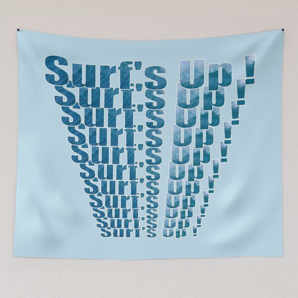 Item preview, Surfs Up On Repeat Text Design  designed and sold by Barefoot Bodeez  Art.