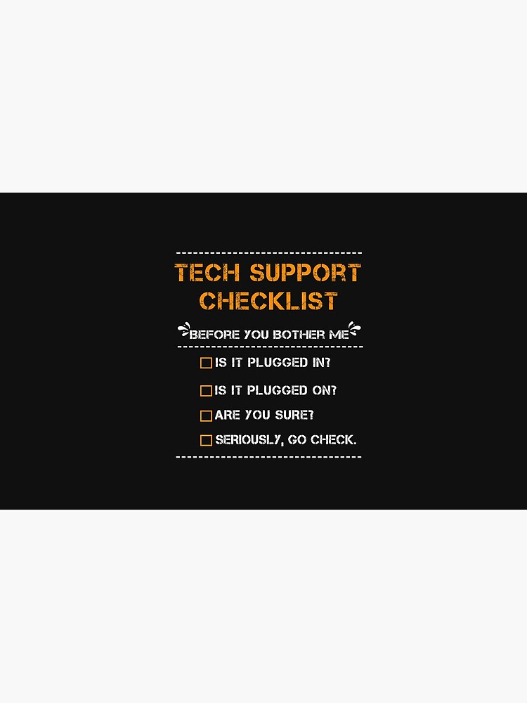 Funny Tech Support Checklist, Before You Bother Me Sysadmin Gift
