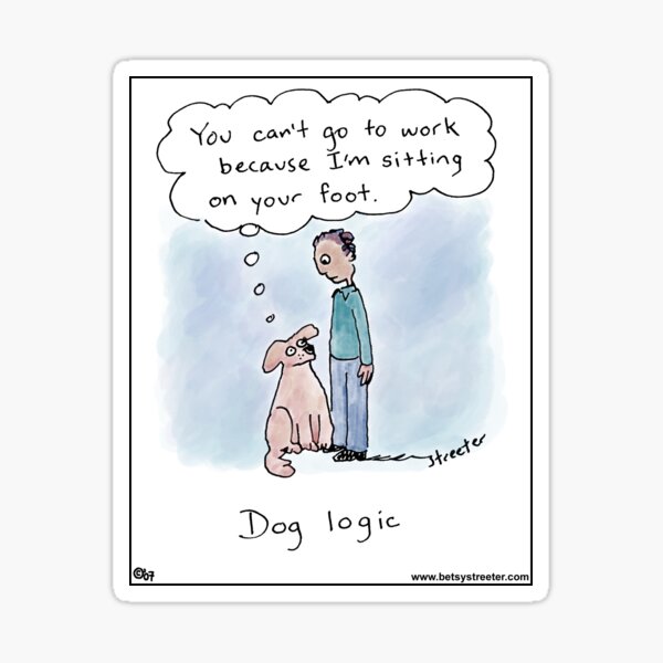 Dog Logic: From Brainwaves by Betsy Streeter Sticker