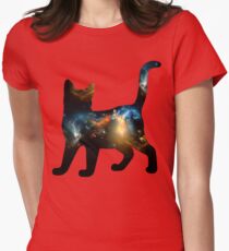 CELESTIAL CAT 3 Women's Fitted T-Shirt