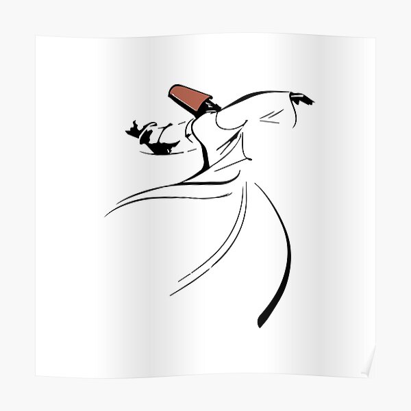 Whirling Dervish Poster By RiverCreative Redbubble   Poster,504x498,f8f8f8 Pad,600x600,f8f8f8 