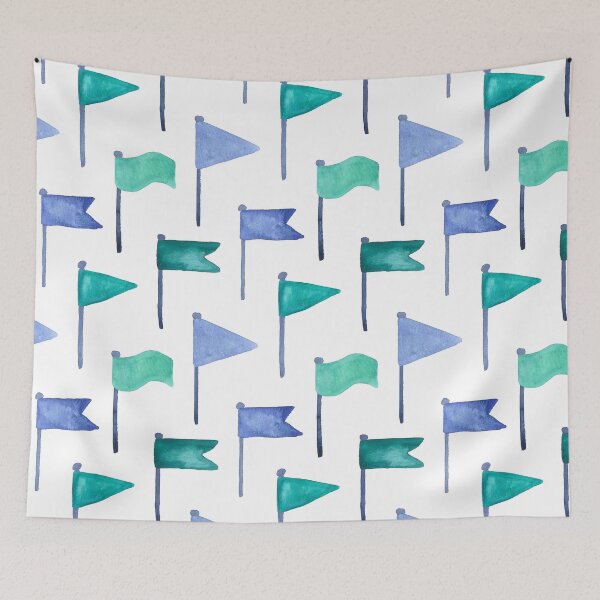 Item preview, Beach Flags - Watercolor Illustrations designed and sold by Gardenia Watercolors.