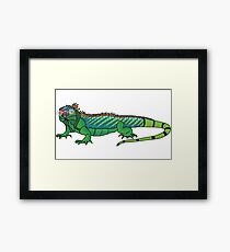 Short-sighted iguana Framed Print