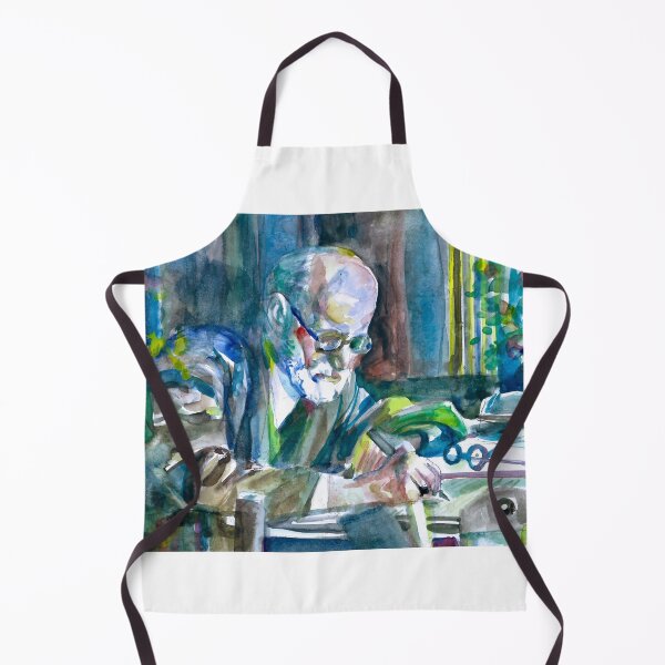 Item preview, SIGMUND FREUD writing - watercolor portrait designed and sold by lautir.