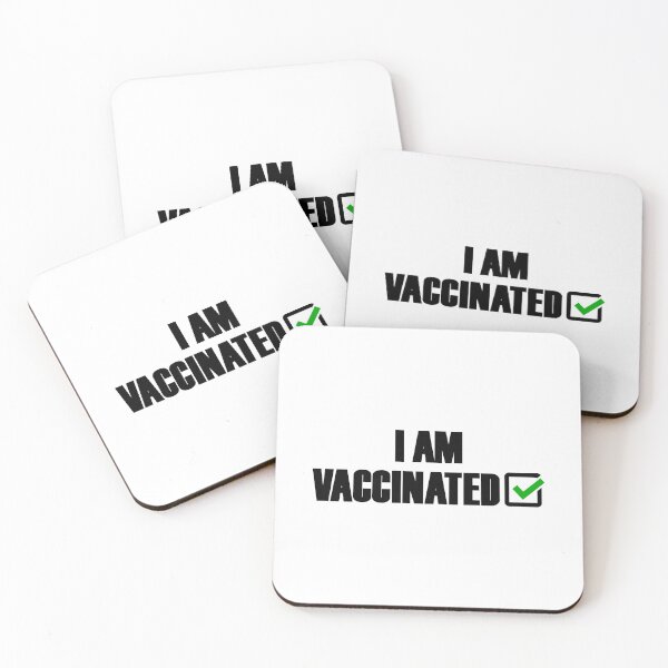Item preview, I am vaccinated Green tick checked box - Sleek design designed and sold by Deegital18.