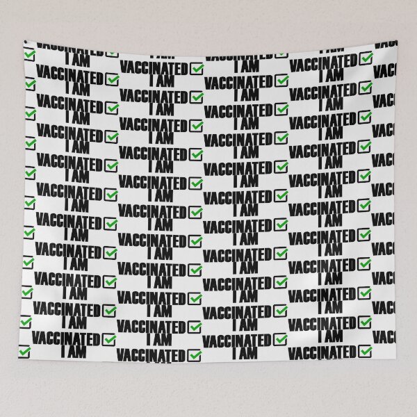 Item preview, I am vaccinated Green tick checked box - Sleek design designed and sold by Deegital18.