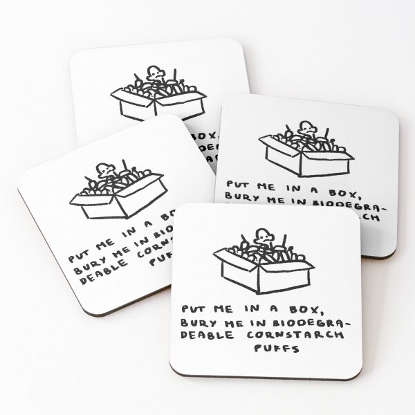 Item preview, Put Me In a Box, Bury Me In Biodegradeable Cornstarch Puffs designed and sold by 4naans.