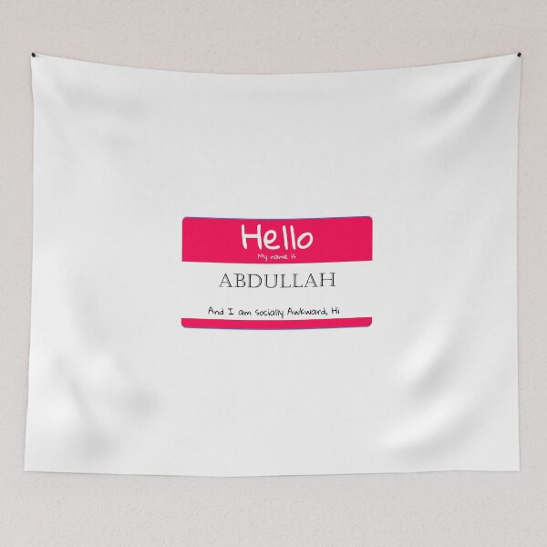 Item preview, My Name is Abdullah And I Am Socially Awkward designed and sold by IcyTees.