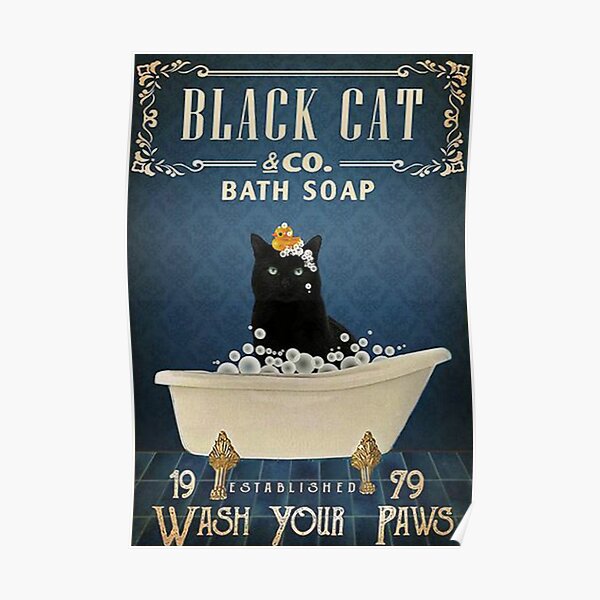 Black Cat & Co. Bath Soap Poster