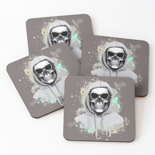 Item preview, Skull in hooded sweatshirt cool cute mask designed and sold by Collagedream.