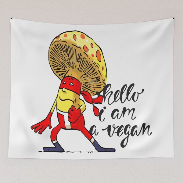 Item preview, Hello I am a Vegan Super Ninja Mushroom Mixed Martial Arts MMA Superhero designed and sold by ProjectX23.