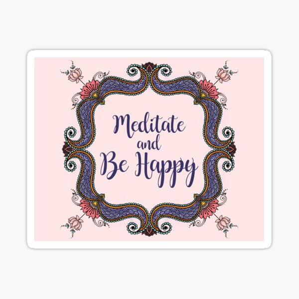 Mandala Meditation for Happiness Sticker