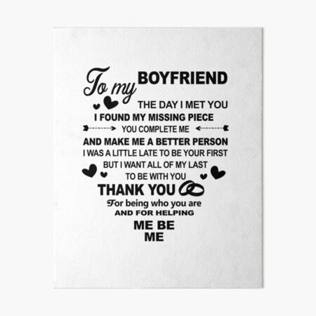 To My Boyfriend The Day I Met You I Found My Missing Piece: The Best Cute Valentines Day Gifts for Boyfriend, Couples Gifts for Boyfriend From Girlfriend, Valentines Day Gift [Book]