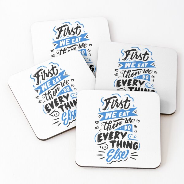 Item preview, First we eat then we do everything else - MFK Fisher quote designed and sold by MK3DESIGN.
