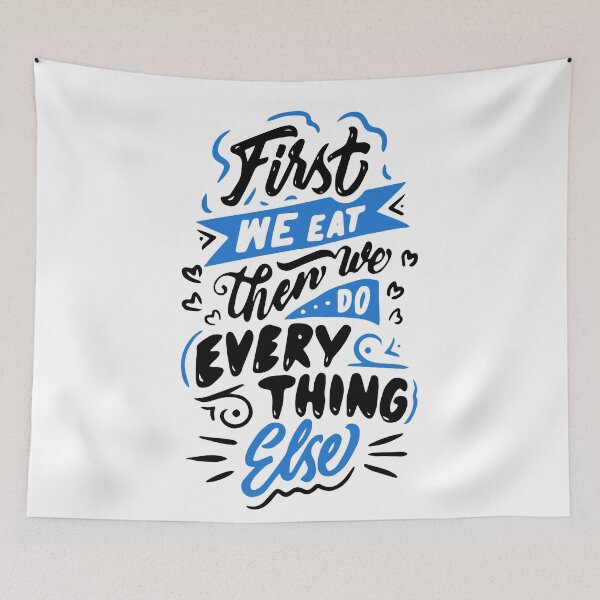 Item preview, First we eat then we do everything else - MFK Fisher quote designed and sold by MK3DESIGN.