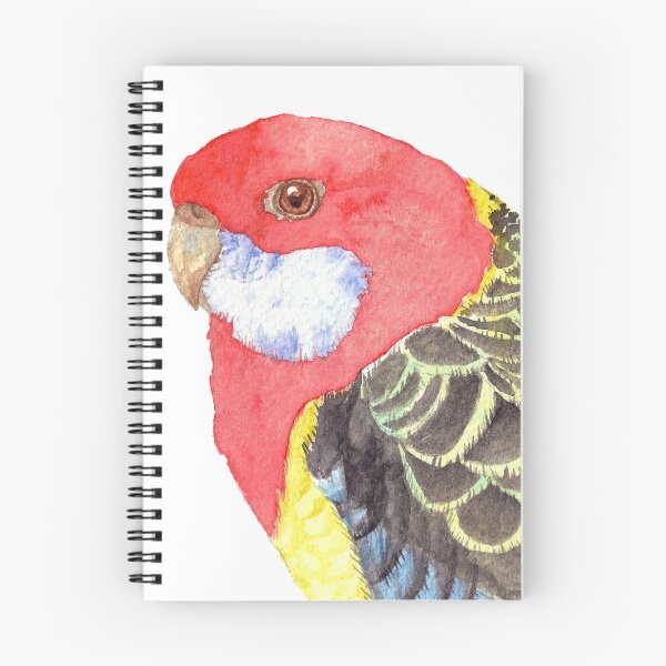 Item preview, Eastern rosella watercolor - bird portrait painting designed and sold by L'Atelier Oranjade.