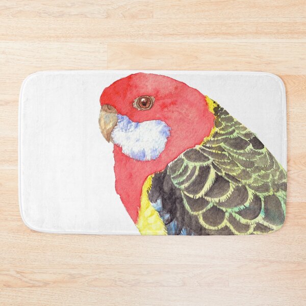 Item preview, Eastern rosella watercolor - bird portrait painting designed and sold by L'Atelier Oranjade.