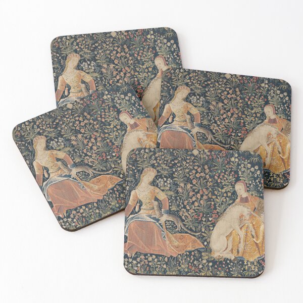 Item preview, Medieval Unicorn Floral Tapestry designed and sold by Epitome Girl.