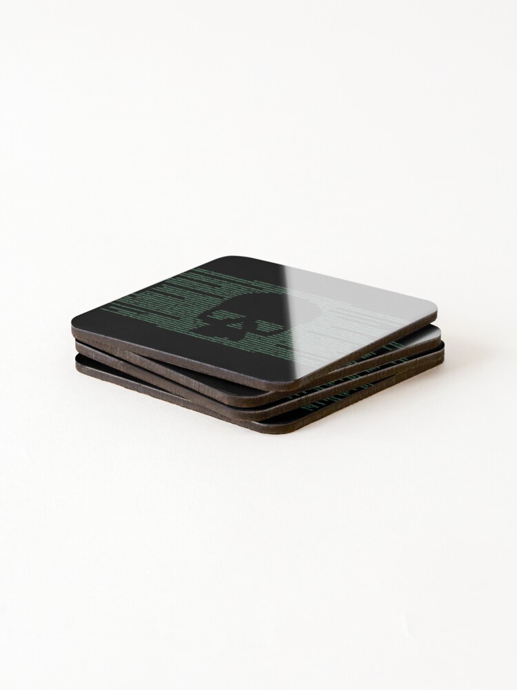Thumbnail 4 of 5, Coasters (Set of 4), Code Skull - coding skull design designed and sold by GeeksUnique.
