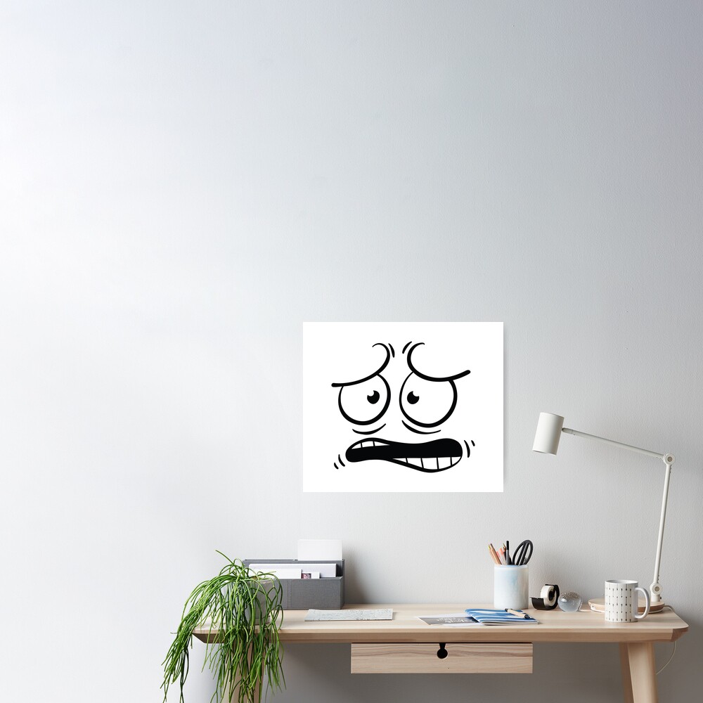 Distressed cartoon face Sticker for Sale by feras hassan