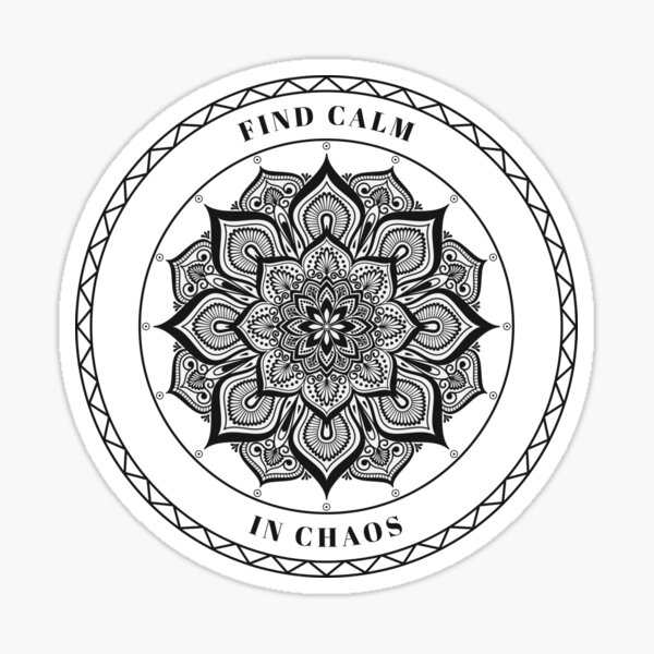 find-calm-in-chaos-short-motivational-quote-sticker-for-sale-by