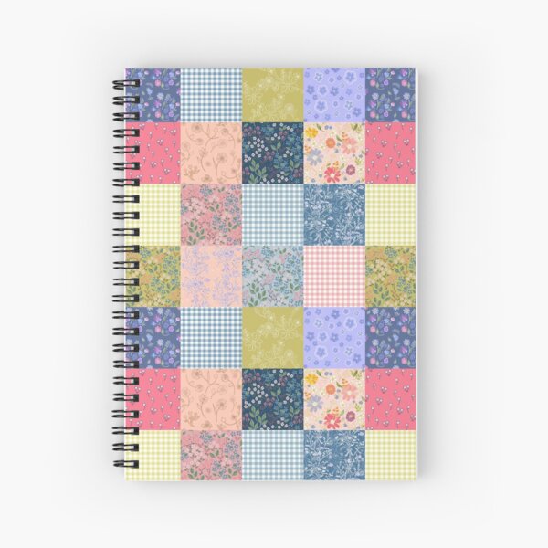 Bohemian patchwork quilt Spiral Notebook