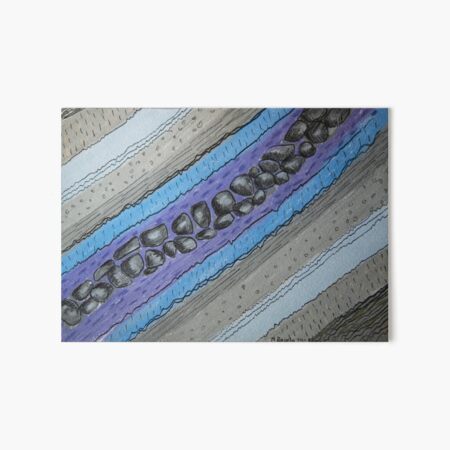 Stratigraphy IV - Blue and grey Art Board Print