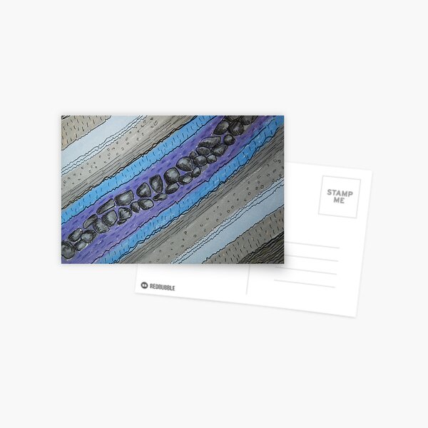 Stratigraphy IV - Blue and grey Postcard
