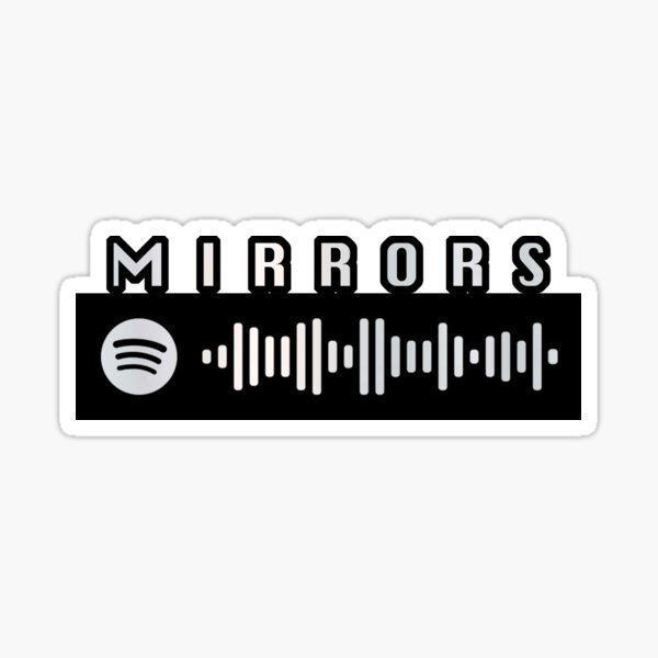 Mirrors By Justin Timberlake Spotify Code Black Sticker By Alliedeasla Redbubble - justin temberlake suit and tie roblox id