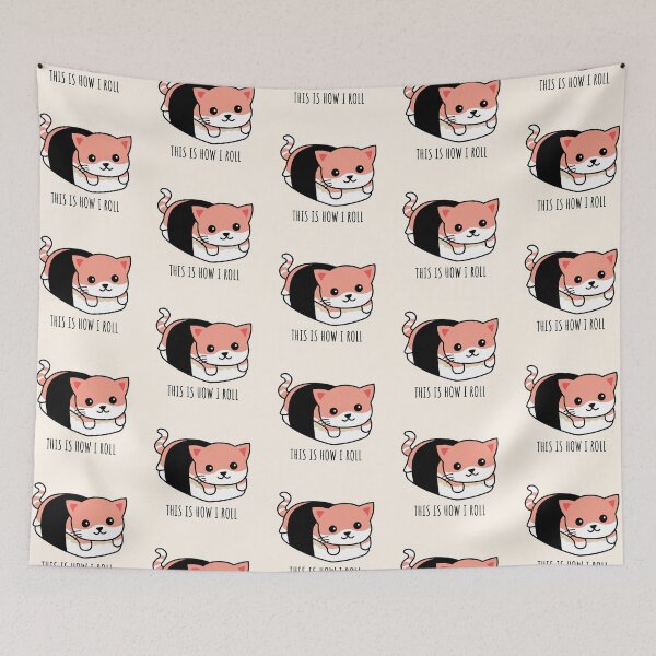 Item preview, Kawaii Sushi Cat This Is How I Roll designed and sold by TamGustam.
